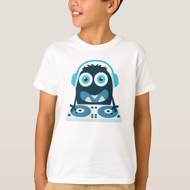 "Mig förmiddag barnmanar för en DJ" roliga gulliga T Shirt (Framsida)