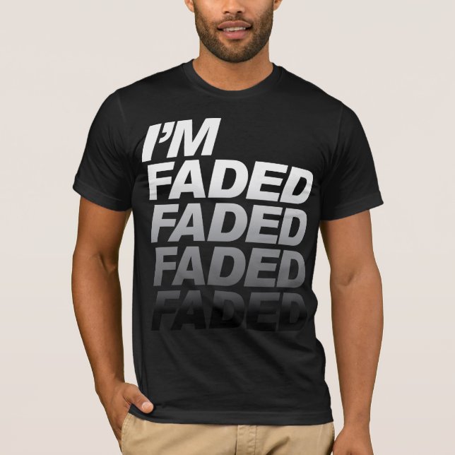 Mig förmiddag bleknad svart tee (Framsida)