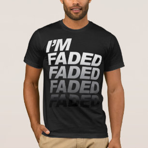 Mig förmiddag bleknad svart tee shirt