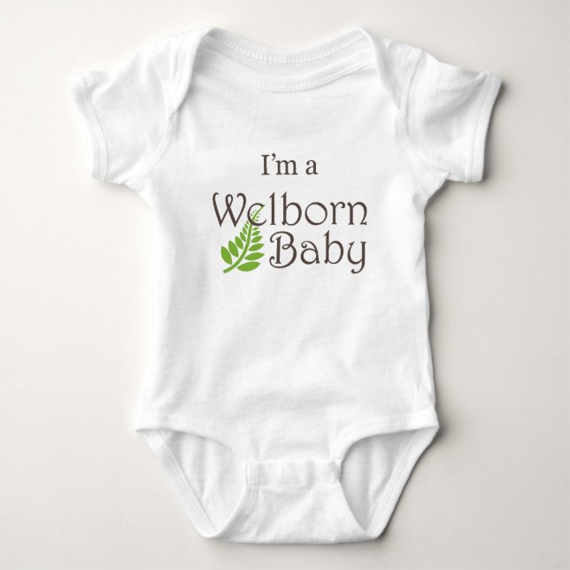 "Mig förmiddag Bodysuit för baby för en Welborn Tee (Framsida)
