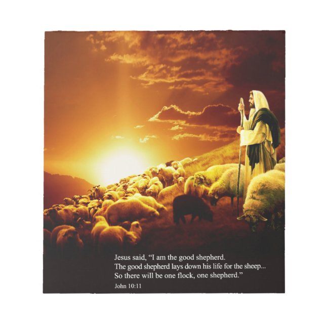 "Mig förmiddag den bra herden… Anteckningsblock (Framsida)