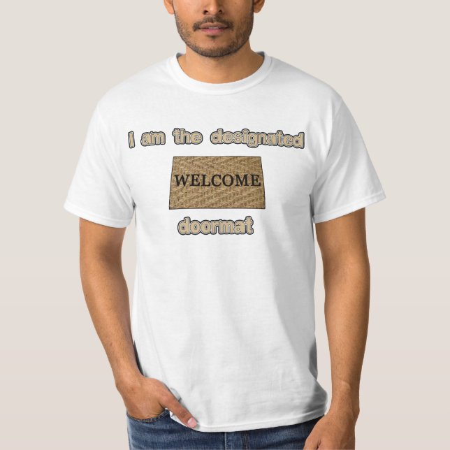 Mig förmiddag den designerade dörrmattan tee shirt (Framsida)