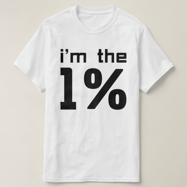 Mig förmiddag den en procenten t-shirt (Design framsida)