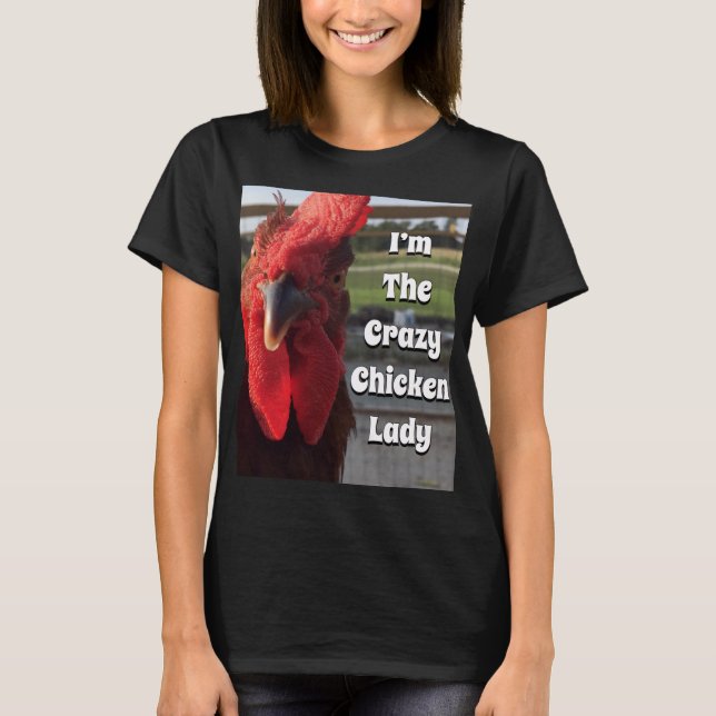 Mig förmiddag den galna fega damen t shirt (Framsida)