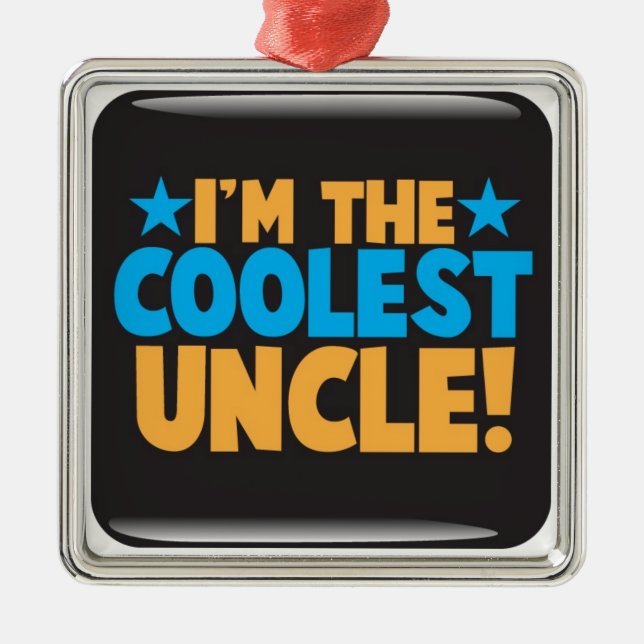 Mig förmiddag den kallaste unclen! julgransprydnad metall (Framsidan)