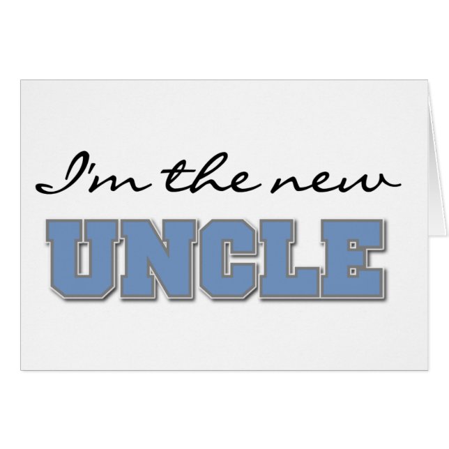 Mig förmiddag den nya unclen hälsningskort (Framsidan Horizontal)