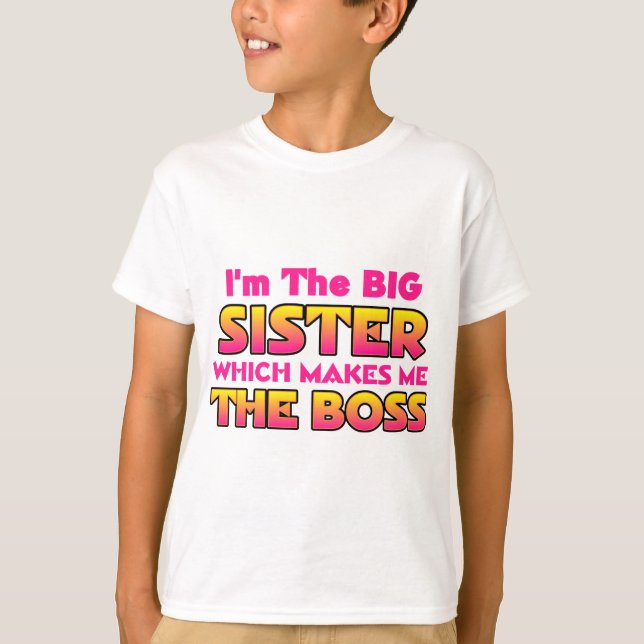 Mig förmiddag den storasyster… chefen tee shirt (Framsida)