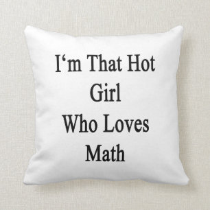 Mig förmiddag den varma flicka som älskar Math Kudde