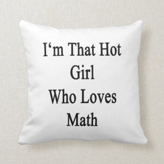 Mig förmiddag den varma flicka som älskar Math Kudde