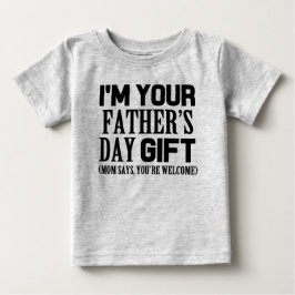 Mig förmiddag din fars daggåva, rolig bebisskjorta tee shirt