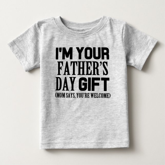 Mig förmiddag din fars daggåva, rolig bebisskjorta tee shirt (Framsida)