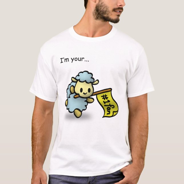 Mig förmiddag din fläkt #1! (ljus dräkt) tee shirt (Framsida)