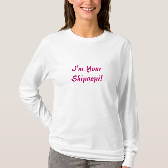 Mig förmiddag din Shipoopi! Tee (Framsida)
