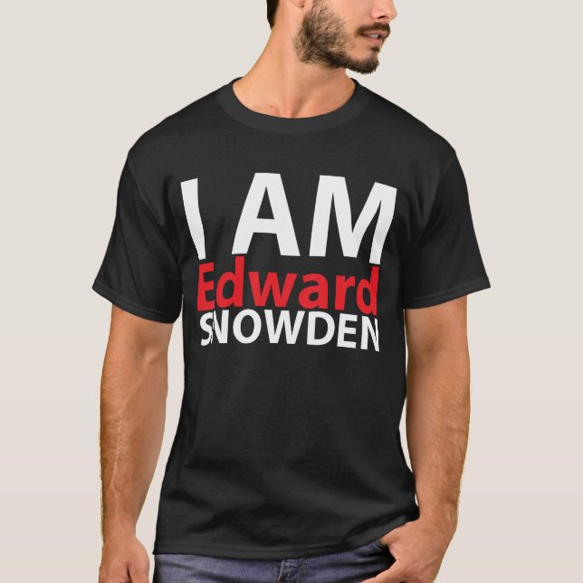 Mig förmiddag Edward Snowden Tee Shirt (Framsida)