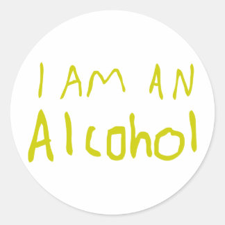 Mig förmiddag en alkohol runt klistermärke