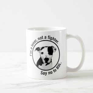 Mig förmiddag en älskare, inte en kämpe. Pitbul Kaffemugg