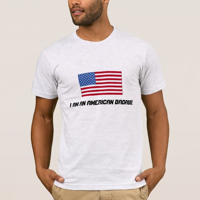 Mig förmiddag en amerikan Badass! Tee Shirt (Framsida)