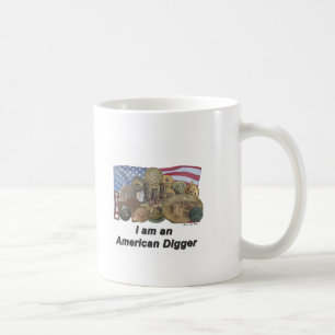 Mig förmiddag en amerikangrävare kaffemugg