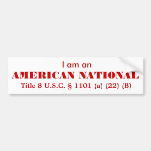 Mig förmiddag en AMERIKANMEDBORGAREbildekal Bildekal