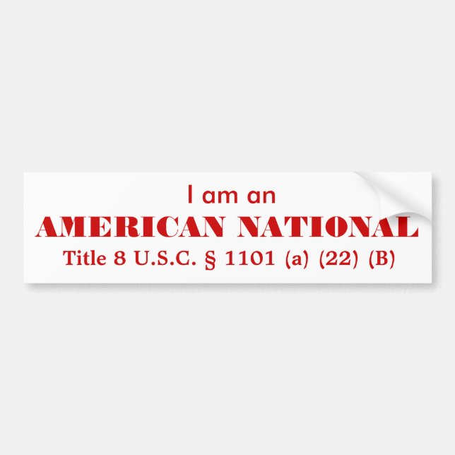 Mig förmiddag en AMERIKANMEDBORGAREbildekal Bildekal (Framsidan)