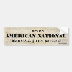 Mig förmiddag en AMERIKANMEDBORGAREbildekal Bildekal