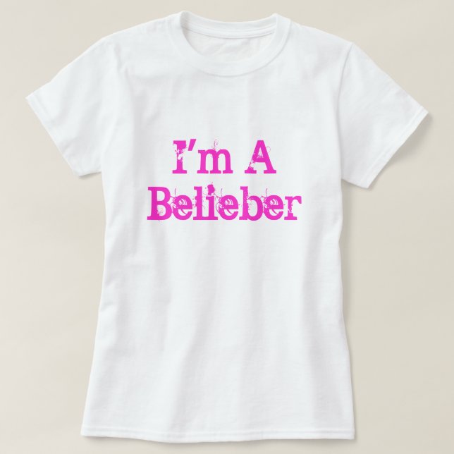 Mig förmiddag en Belieber Tee (Design framsida)