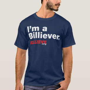 "Mig förmiddag en Billiever" marinblå T-shirt