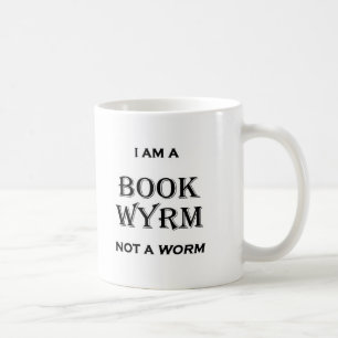 Mig förmiddag en bok Wyrm inte en mask Kaffemugg