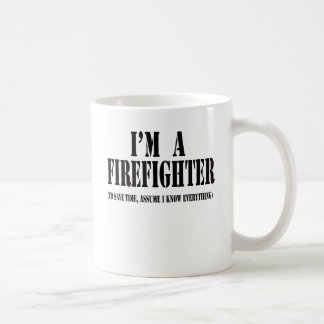 Mig förmiddag en brandmansvart kaffemugg