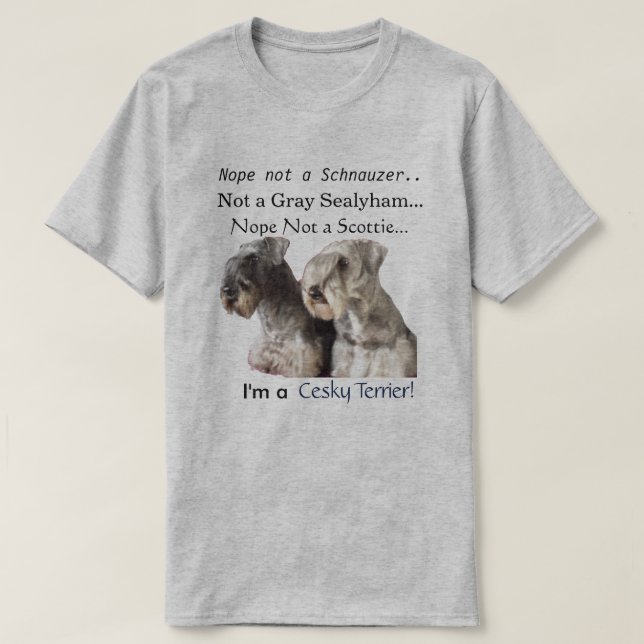Mig förmiddag en Cesky Terrier T-shirt (Design framsida)