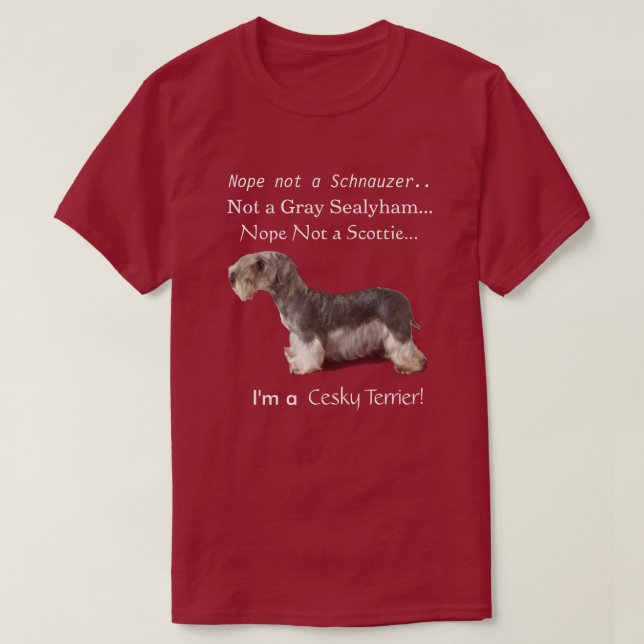 Mig förmiddag en Cesky Terrier T Shirt (Design framsida)
