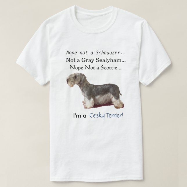 Mig förmiddag en Cesky Terrier Tee Shirt (Design framsida)