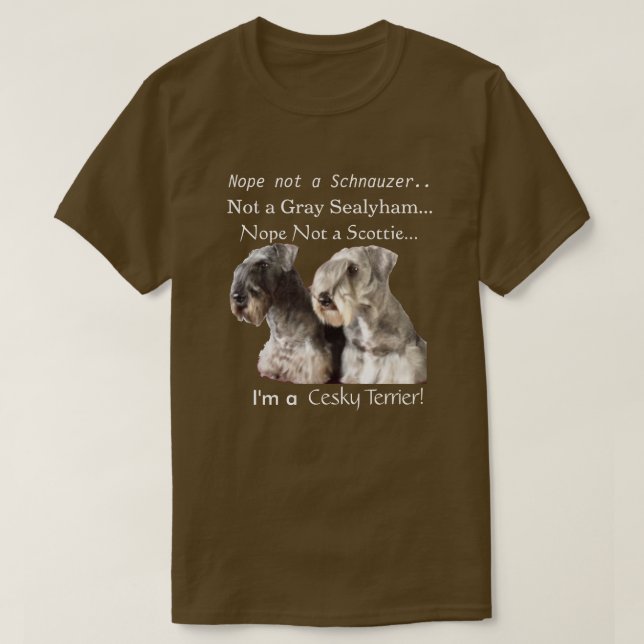 Mig förmiddag en Cesky Terrier Tee Shirt (Design framsida)