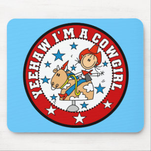 Mig förmiddag en Cowgirl Mousepad Musmatta