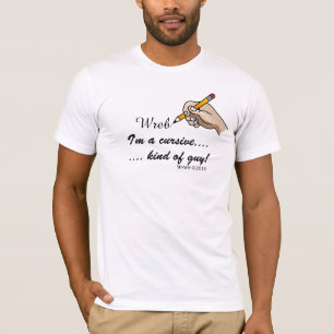 Mig förmiddag en cursive sort av grabben t-shirt