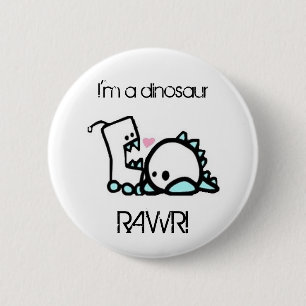 Mig förmiddag en dinosaur RAWR! Knapp