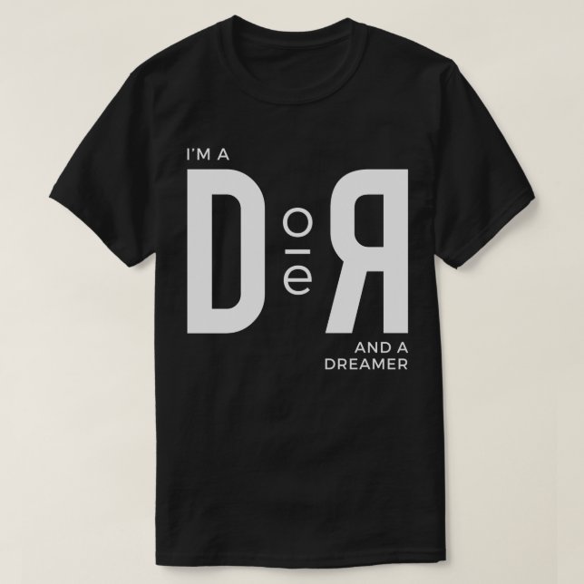 Mig förmiddag en doer och en drömmare t-shirt (Design framsida)