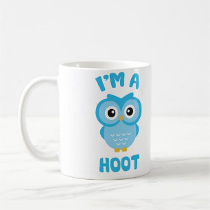 Mig förmiddag en dyft (den gulliga ugglavitsen) kaffemugg