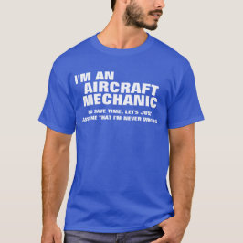 Mig förmiddag en flygplanmekaniker som sparar Time T-shirt