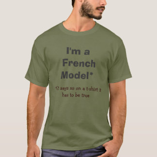 Mig förmiddag en fransk Model* *If det något att Tee Shirt
