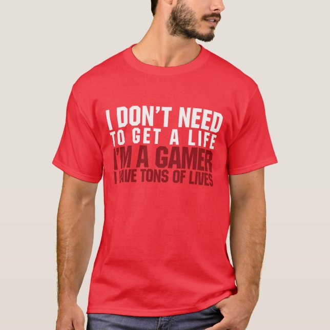 Mig förmiddag en Gamer T Shirt (Framsida)