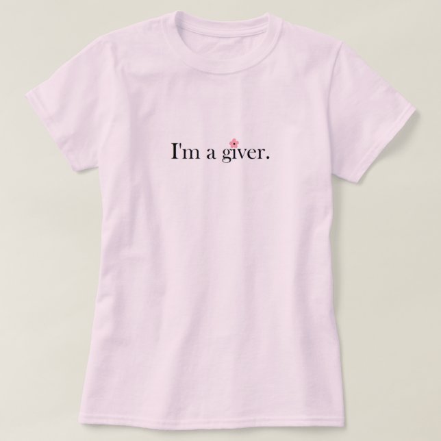 Mig förmiddag en giver. t-shirt (Design framsida)