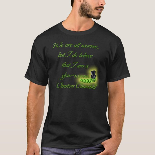 Mig förmiddag en glödmask! t-shirt (Framsida)