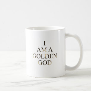 Mig förmiddag en guld- gud kaffemugg