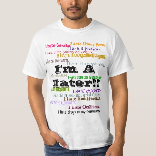 Mig förmiddag en Hater!! Tröja (Framsida)
