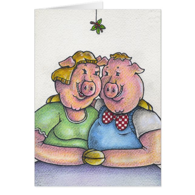 Mig förmiddag en Hog för dig julkort Hälsningskort (Framsidan)