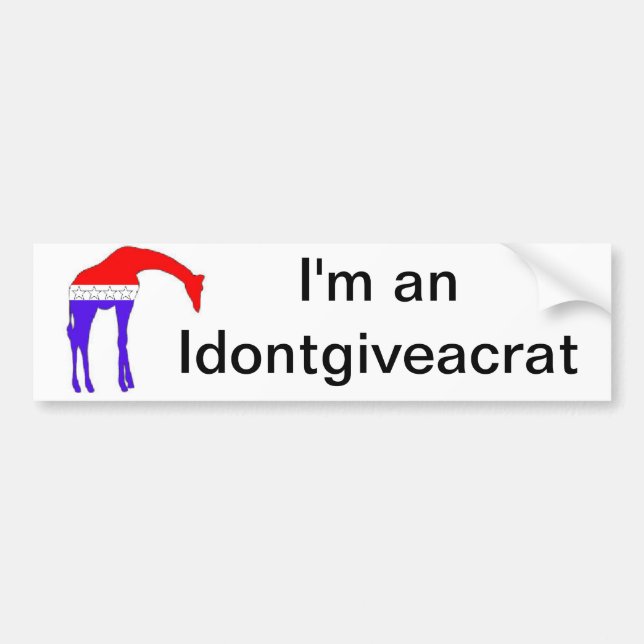 Mig förmiddag en Idontgiveacrat Bildekal (Framsidan)