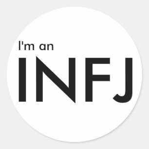 Mig förmiddag en INFJ - personlighetstyp Runt Klistermärke