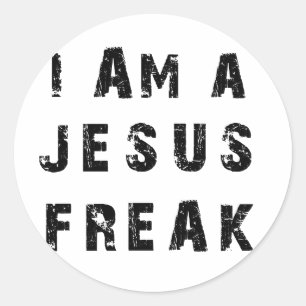 Mig förmiddag en Jesus freak Runt Klistermärke