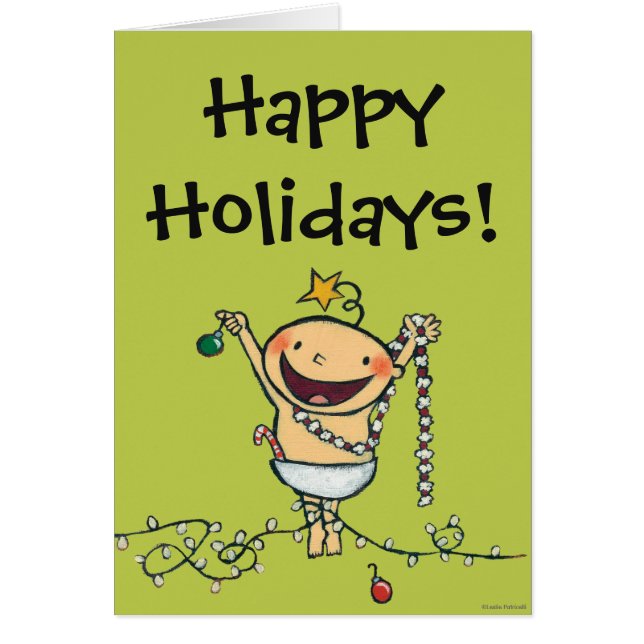 Mig förmiddag en julgran! hälsningskort (Framsidan)